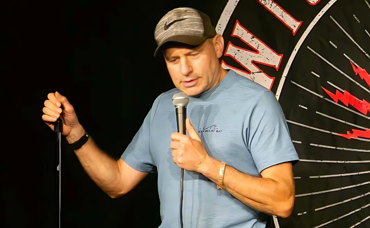 Stand up comedian on stage